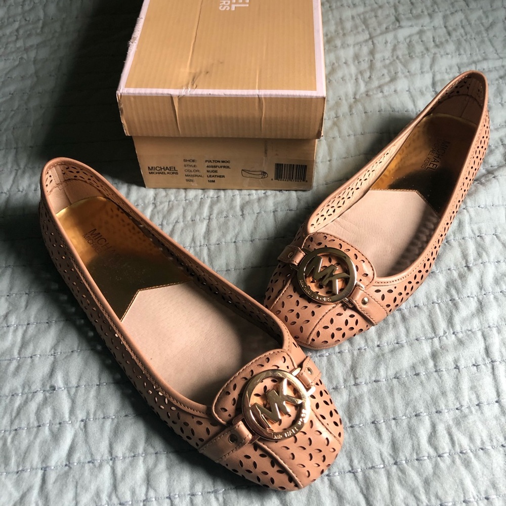 Michael Kors Fulton Moc Leather Flat